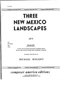 Three New Mexico Landscapes for Clarinet and Piano